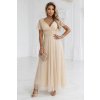 Béžové tylové šaty se třpytkami (Velikost UNI)