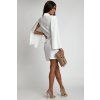 Bílé krátké šaty s otevřenými rukávy (Velikost UNI)