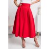 Červená áčková midi sukňa (Velikost 4XL)