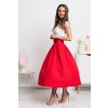 Červená áčková midi sukňa (Velikost 4XL)