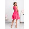 Koralové krátke šaty s tylovou sukňou (Velikost L)
