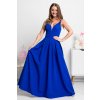 Modré dlhé spoločenské šaty (Velikost L)