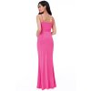 Ružové dlhé šaty s vysokým rozparkom (Velikost L)