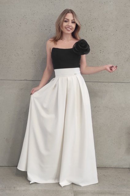 Smotanová dlhá sukňa (Méret 4XL)