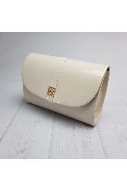 18525 bezova lakovana kabelka