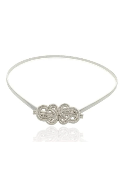 18273 strieborny kovovy opasok