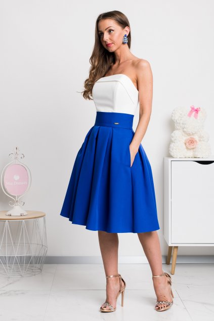 Modrá áčková krátka sukňa (Méret 4XL)