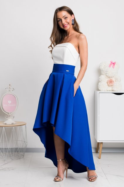 Modrá asymetrická sukňa (Méret 4XL)