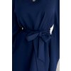 Tmavomodré krátke šaty s voľnými rukávmi (Méret L/XL)