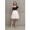 Smotanová áčková mini sukňa (Méret L)