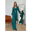 Smaragdový overal so šifónovými rukávmi (Méret L)