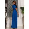 Modré trblietavé šaty s rozparkom (Méret L)