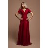 Červené spoločenské šifónové šaty (Méret L)