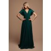 Zelené spoločenské šifónové šaty (Méret L)