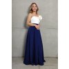 Tmavomodrá dlhá sukňa (Méret 4XL)