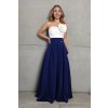 Tmavomodrá dlhá sukňa (Méret 4XL)