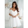 Biele krátke tylové šaty (Méret L)