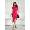 Malinové krátke šaty s výrezom na chrbte (Méret L)