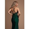 Smaragdové priliehavé šaty s krajkou a kamienkami (Méret L)