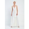 Biele dlhé šaty na viazanie (Méret L)