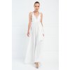 Biele dlhé šaty na viazanie (Méret L)