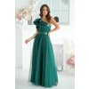 Smaragdové tylové šaty s volánom (Méret L)