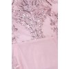 Ružové midi šaty s krajkou a flitrami (Méret L)