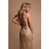 Zlaté priliehavé šaty s flitrami (Méret L)