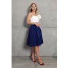 Tmavomodrá áčková krátka sukňa (Méret 4XL)