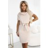 Béžové krátke šaty (Méret L)