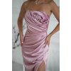 Staroružové priliehavé šaty s ružou (Méret L)