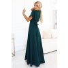 Zelené spoločenské šaty s rozparkom (Méret L)