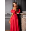 Červené spoločenské šaty s rozparkom (Méret L)