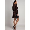 Hnedé krátke flitrované šaty (Méret UNI)