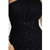 Čierne tylové šaty s trblietkami (Méret UNI)
