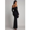 Čierne priliehavé šaty s čipkou (Méret UNI)
