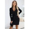 Čierne krátke priliehavé šaty (Méret L)