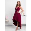 Bordové asymetrické šaty (Méret L)