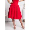 Červená áčková krátka sukňa (Méret 4XL)