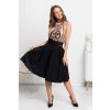 Čierna áčková krátka sukňa (Méret 4XL)