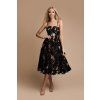 Čierne midi šaty s krajkou (Méret L)