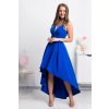 Modré asymetrické šaty (Méret L)