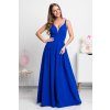 Modré dlhé spoločenské šaty (Méret L)