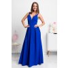 Modré dlhé spoločenské šaty (Méret L)