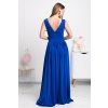 Modré spoločenské šaty s rozparkom (Méret L)