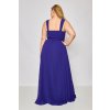 Modré spoločenské šifónové šaty (Méret 4XL)