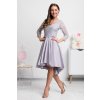 Sivé asymetrické šaty s čipkou (Méret L)