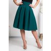 Smaragdová áčková krátka sukňa (Méret 4XL)
