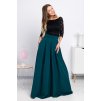 Smaragdová dlhá sukňa (Méret 4XL)