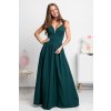 Smaragdové dlhé spoločenské šaty (Méret L)